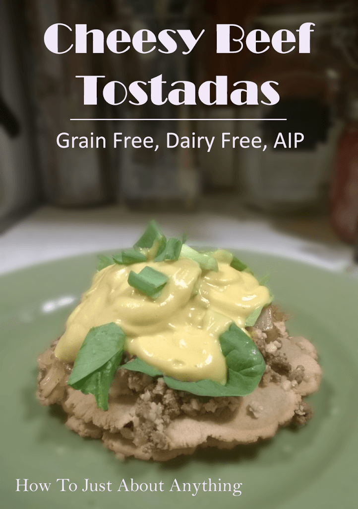 Beef and cheese tostadas - Paleo, AIP - The Herbal Spoon