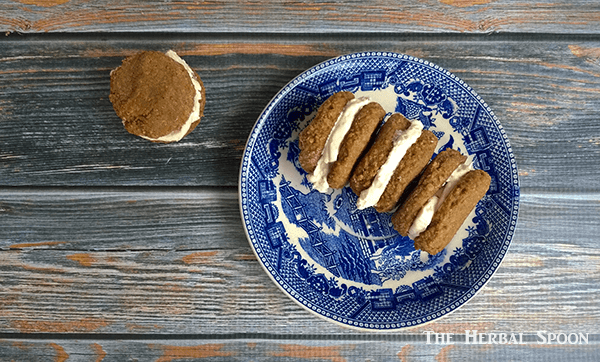 Pumpkin cream pies with white chocolate, cream cheese filling, GF and naturally sweetnened - The Herbal Spoon