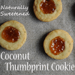 Coconut thumbprint cookies, grain free and naturally sweetened - The Herbal Spoon